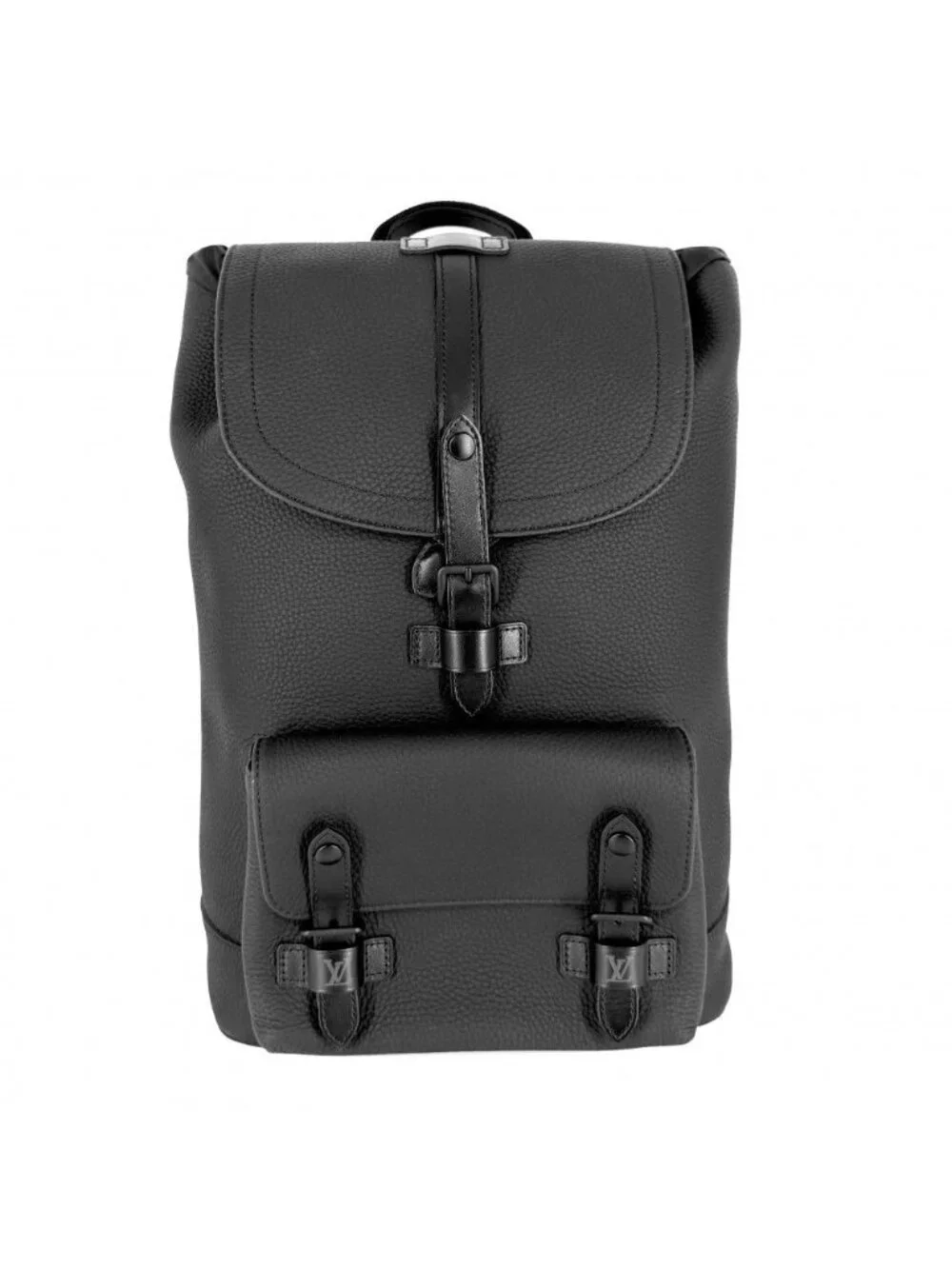 louis vuitton christopher slim backpack in Taurillon Leather Black its the contemporary way to carry everyday essentials Lv Christopher Slim Backpack Leather